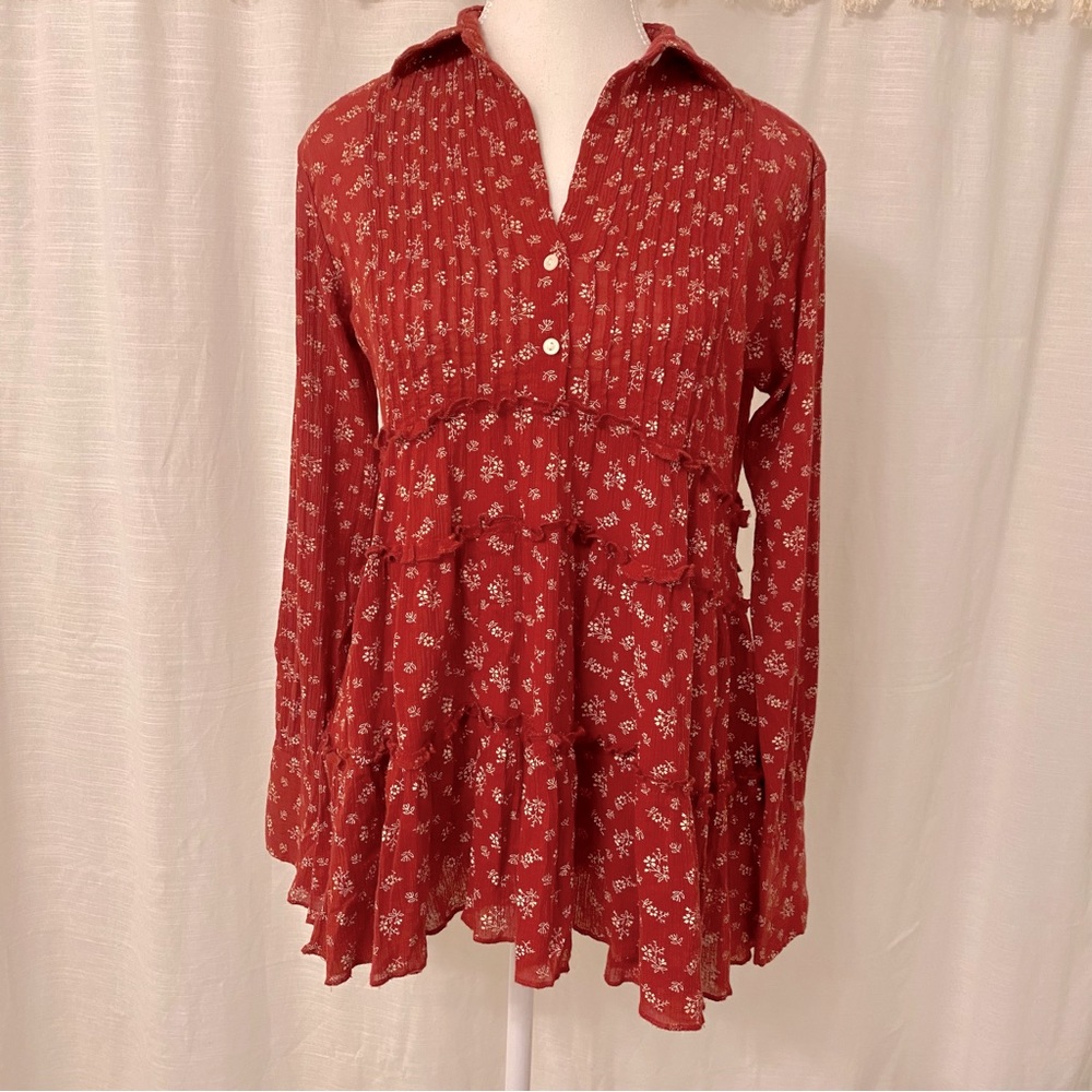 Ralph Lauren Denim & Supply Long Sleeve Gauze Tunic